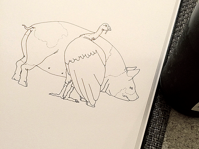 A Pig A Turkey And A Beer illustration