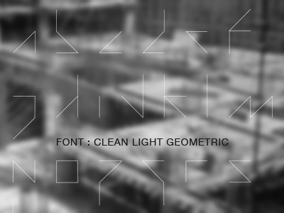 Clean Light Geometric typography
