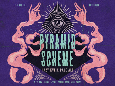 Pyramid Scheme Beer Label beer label branding craft beer digital art graphic design illustration illustrator label design packaging design
