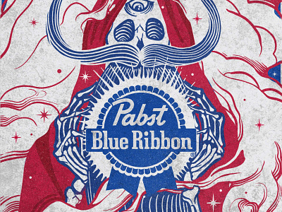 PBR The Wizard beer label branding design digital art graphic design illustration illustrator label design vector