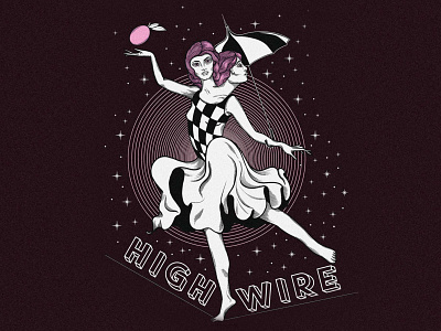 High Wire beer label beer label craft beer design digital art graphic design illustration illustrator packaging design