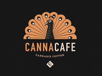 CannaCafe Logo brand branding illustration logo type vintage wordmark