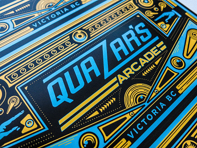 Quazar's Arcade brand branding digital art graphic design identity design illustration illustrator logo