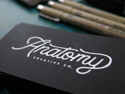 Anatomy Business Card design brand branding businesscards graphic design illustrator letterpress logo print typography