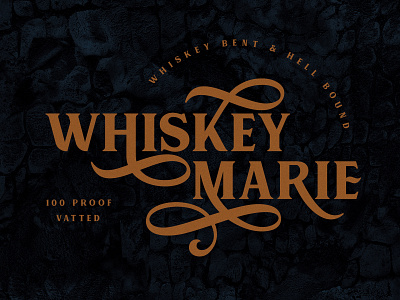 Whiskey Marie Logo badge brand branding graphic design identity design logo typography vector vintage
