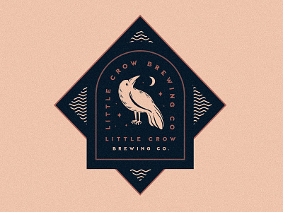 Little Crow Brewing Co. logo design badge beer brand branding brewery graphic design identity design illustration logo typography