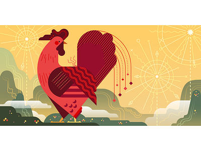 🐓 Chinese New Year 🐓 chinese new year cny lunar new year marketing rooster uber vector