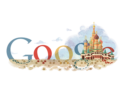 Doodle for St Basil's Cathedral architecture doodle google google doodle st basils cathedral tbt