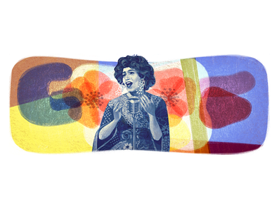 Doodle for Shoshana Damari doodle google google doodle logo singer