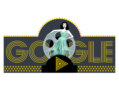 Doodle for Hedy Lamarr actress animation doodle google google doodle hedy hedy lamarr inventor lamarr movie scientist