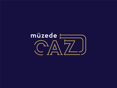 Müzede Caz caz logo jazz logo logo logo design music logo typography