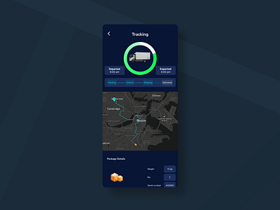 Tracking Location - DailyUI Challenge #020 android app design dailyui delivery design graphic design ios location mobile mobile app design mobile design ui ux visual design