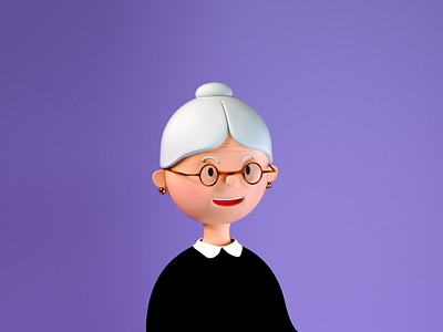 Grandma (Lyzie) 3d 3d character character cinema4d grandma grandmother granny illustration octane photoshop render