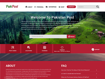 Pak Post Website design figma ui