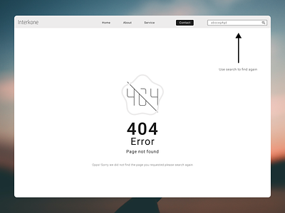 404 Error Page Design