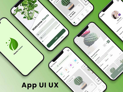 Plants App UI Template app design plants app ui ui design ui ux ux