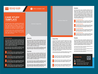 Case Study Template Design For Business brochure card case study flyer newsletter print