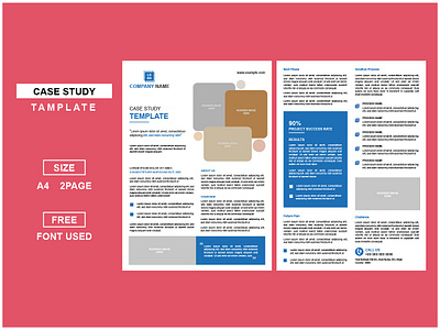 Creative Business Case Study Template agency business case study corporate design flyer poster print project report template vector