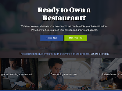 Homepage Concept for Restaurant Owner Resource Website bootstrap restaurant ui web website