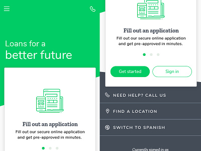 Mobile Loan Application account application design finance loan mobile ui