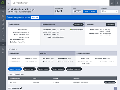 Client Management UI by Christina Pham on Dribbble
