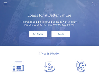 Loan Application Responsive Website application design finance loan mobile responsive ui