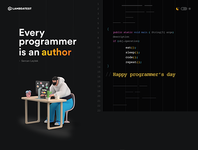 Landing page for Programmers Day branding design landing page ui