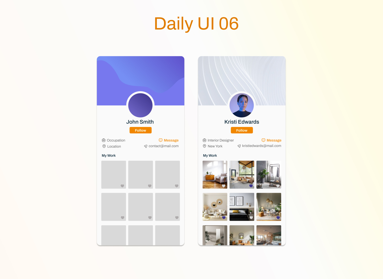 User Profile by Claudia Gomez on Dribbble