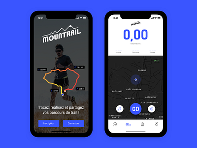 Mountrail app calorie fitness health mobile mountain run running sport trail ui