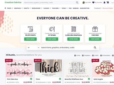 Creative Fabrica Coupons Text styles Membership