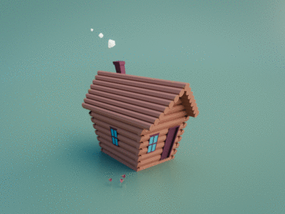 The Cabin 3d animation blender cycles low poly nature open source