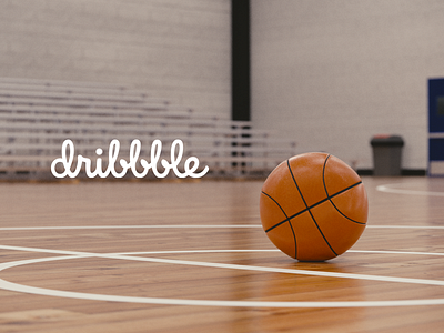 Dribbble 3d 3d basketball blender cycles dribbble logo pbr realism