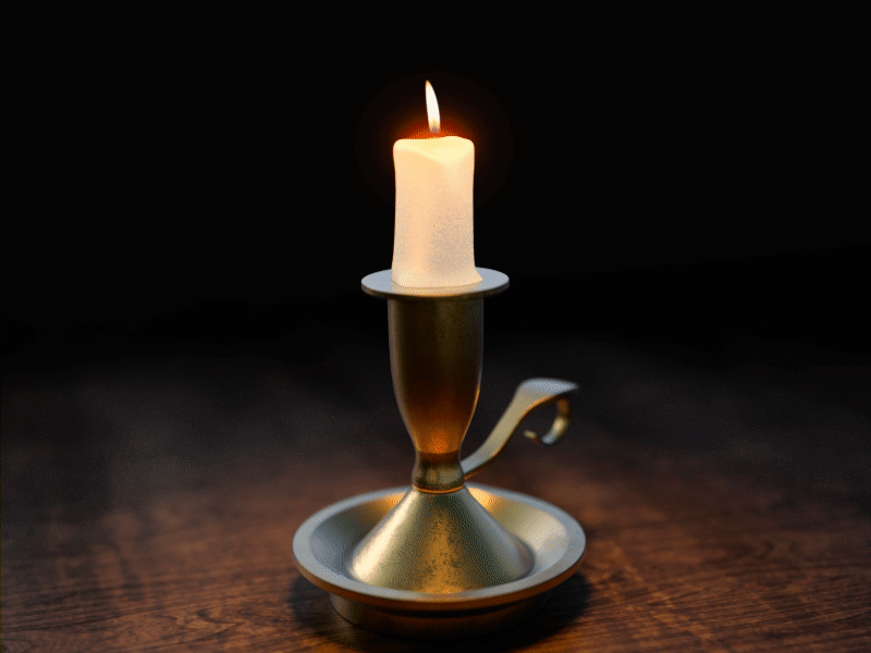 Candle Flame 3d animation blender cycles loop