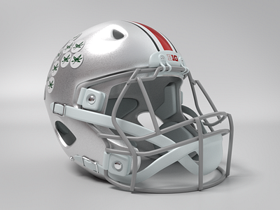 OSU Helmet 3d b1g blender cycles football osu render