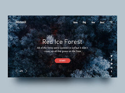 Web Page - Red Ice Forest 100days design player ui ux web web page design
