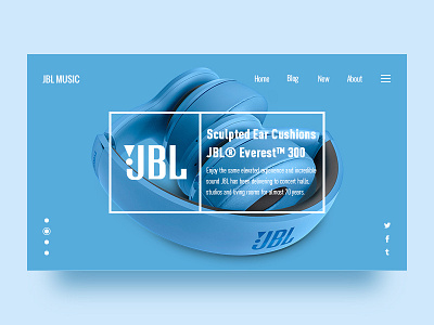 Web Page - JBL MUSIC 100days design player ui ux web page design