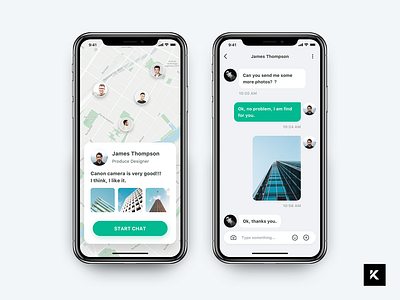 Daily UI Challenge - Chat Page 100days app design green ui ux