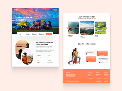 Daily UI Challenge Day 2 app app design booking app daily ui design figma landing page travel travel landing page travel ui ui ui design ui ux uiux ux web deesign website