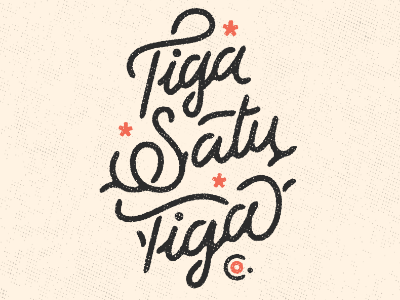 Tigasatutiga design drawing handcrafted illustration lettering retro vintage