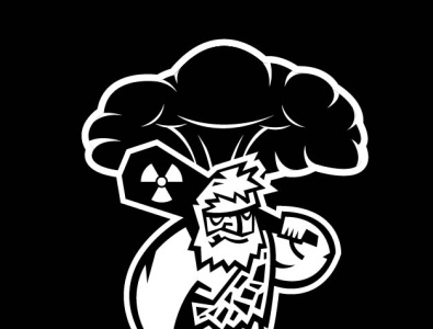 Atomic Cavemen comic design graphic design illustration logo vector