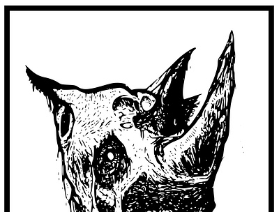 Death by Rhino band design doom graphic design illustration metal vector