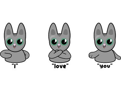 Deaf cat cat cats deaf i love you love valentines