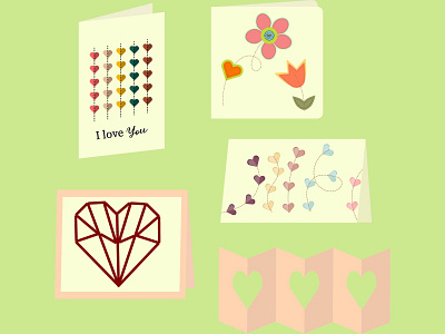 Bunch of cards cards graphic design i love you illustration love valentines day vector