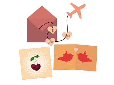 Handmade love cards graphic design handmade i love you illustration love valentines valentines day vector