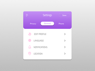 Daily UI #007 - Settings dailyui settings ui user interface