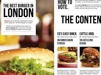 The Best Burger in London - Magnate burger clean magazine photography retro