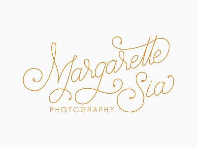 Margarette Sia Photography Logo hand lettering logo photography script type typography