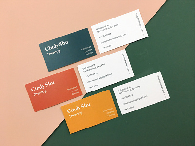 Cindy Shu Therapy Business Cards