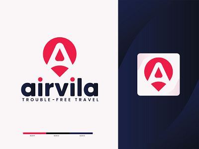 Letter 'A' Travel Agency logo a letter logo branding graphic design illustrator logo letter logo logo minimal logo travel agency logo