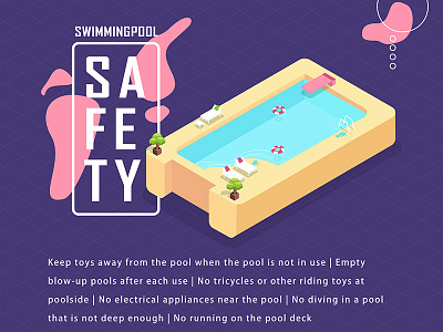 Isometric 0.1 isometric pool safety swim vector
